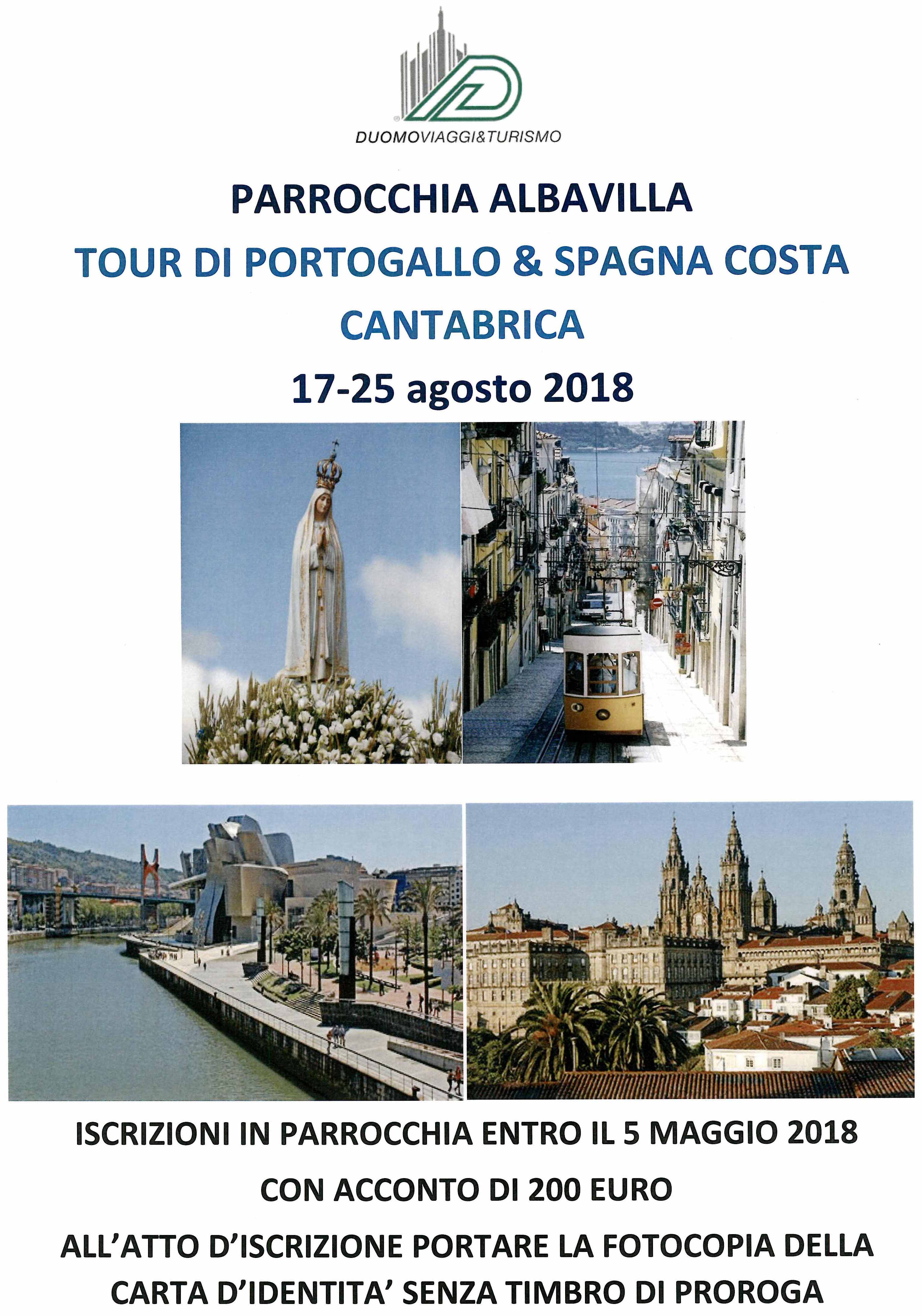 tour Portogallo e Spagna 2018