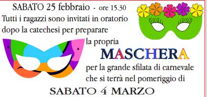 maschere carnevale 2017