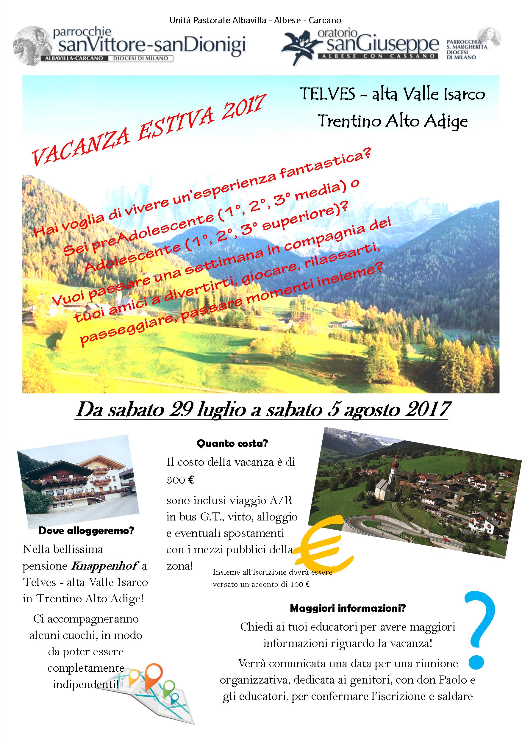 Questo è il volantino Telves 2017 ALBAVILLA