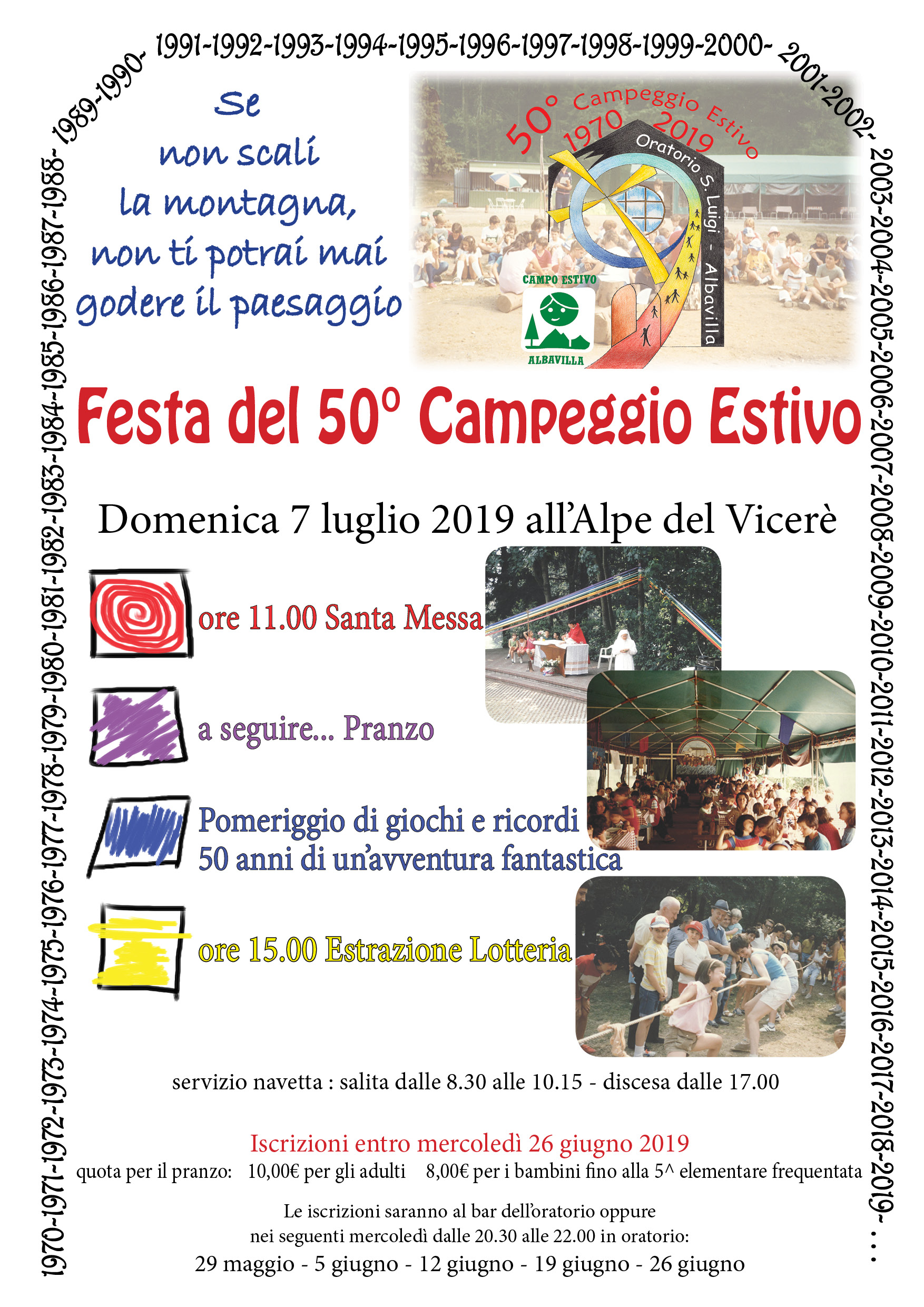 volantino FESTA 50 Campeggio Estivo low