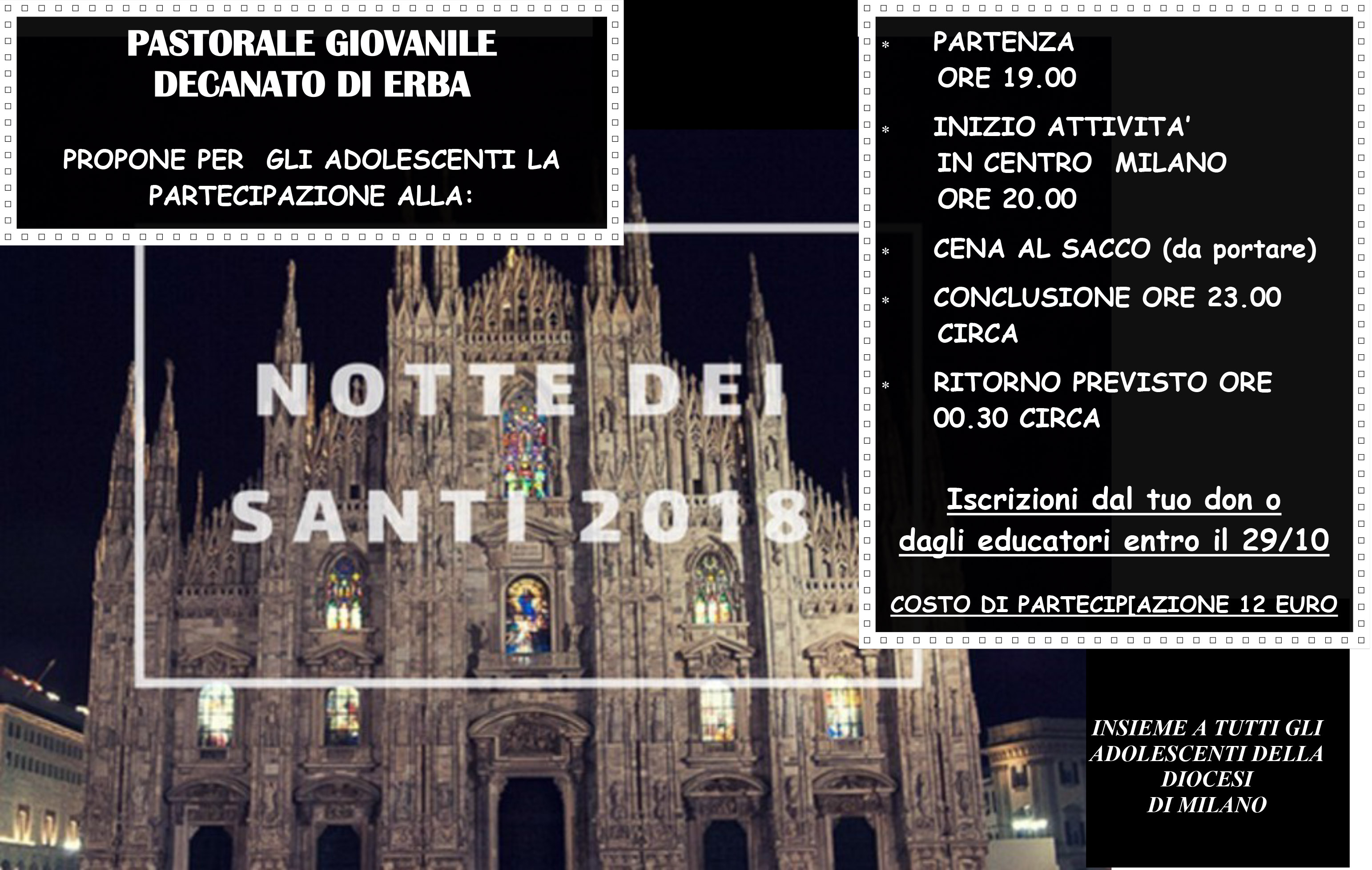 volantino notte dei santi 2018