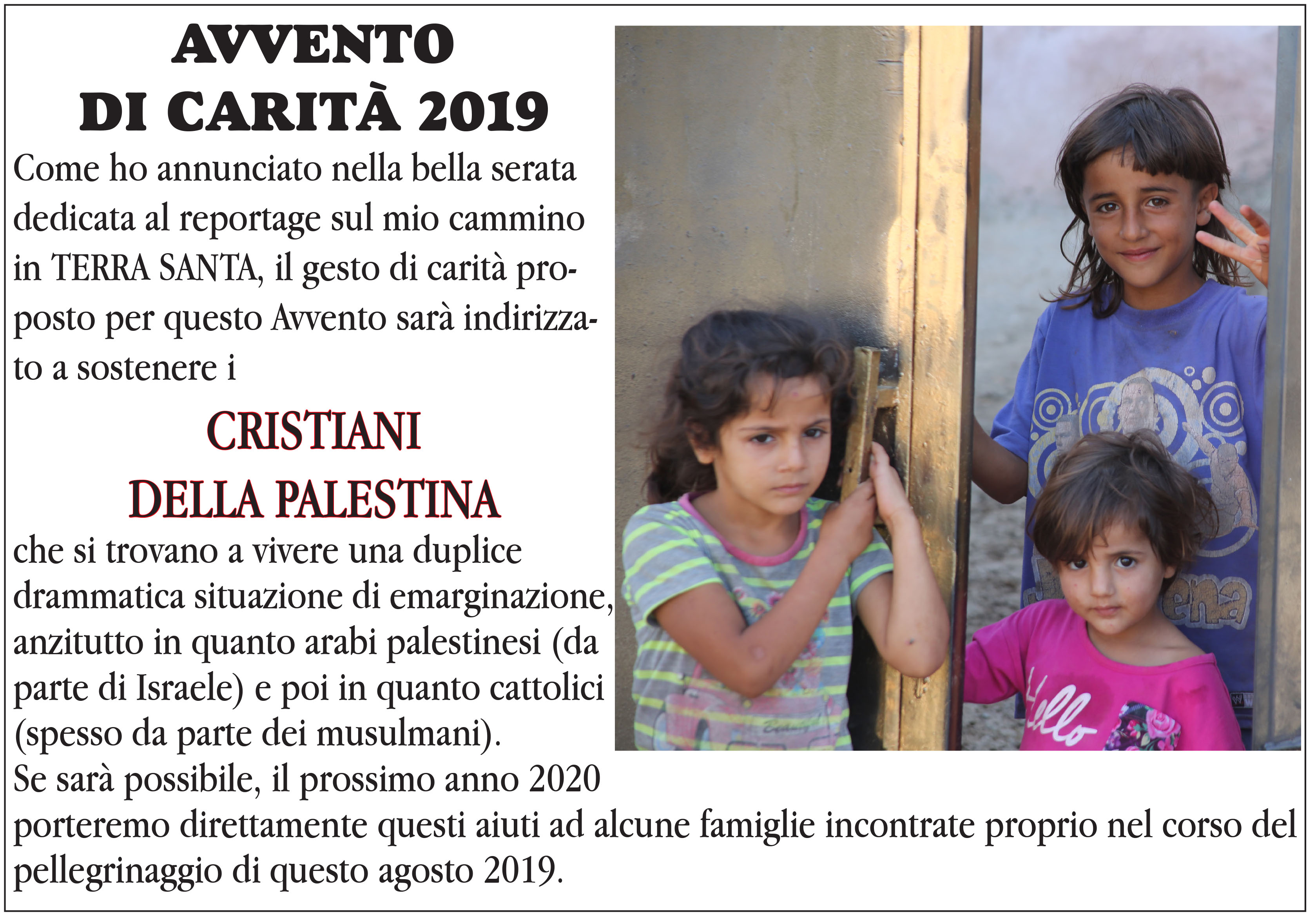 Avvento di carità 2019