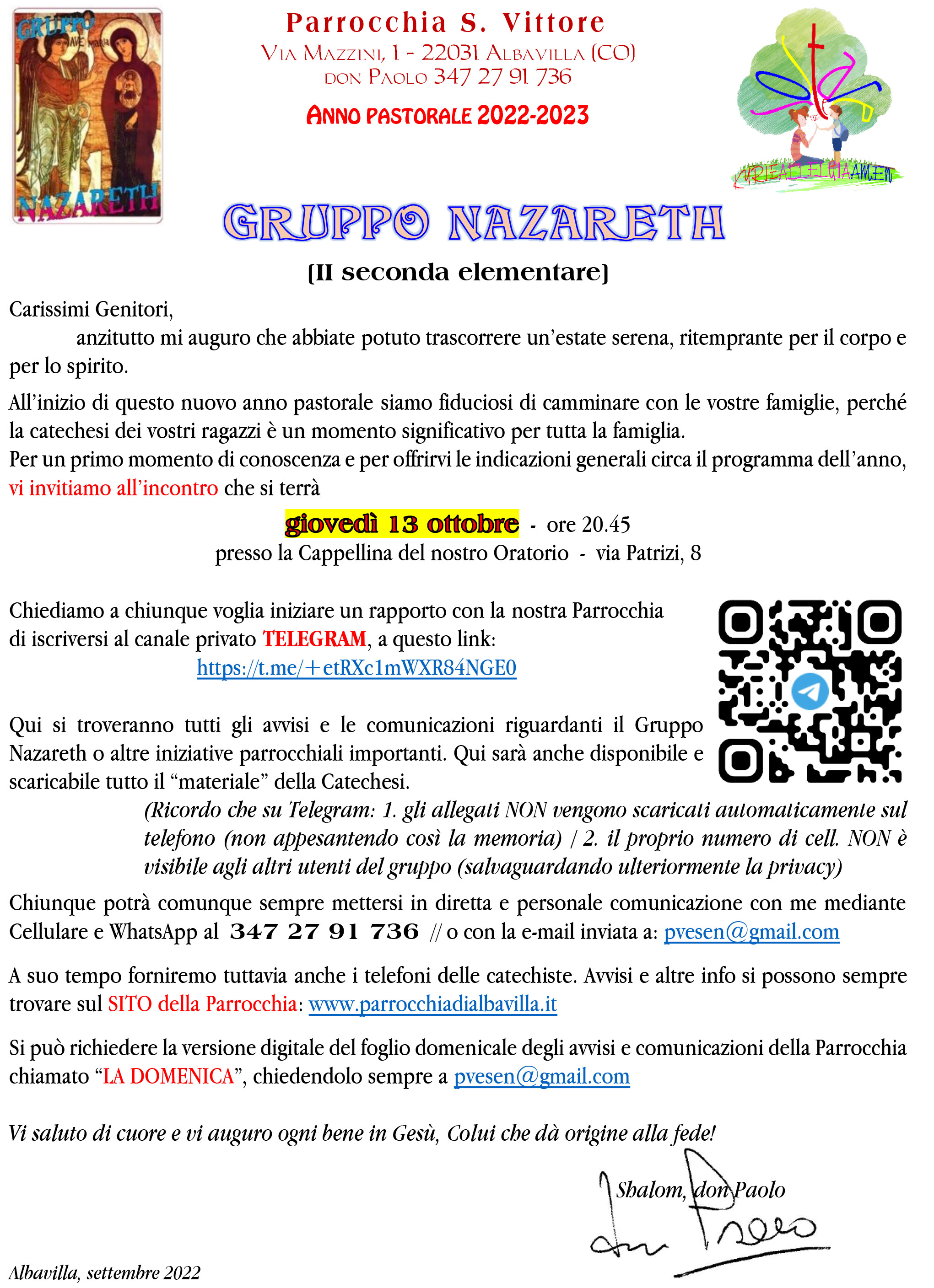 Primo Incontro Gruppo Nazareth 2022 1