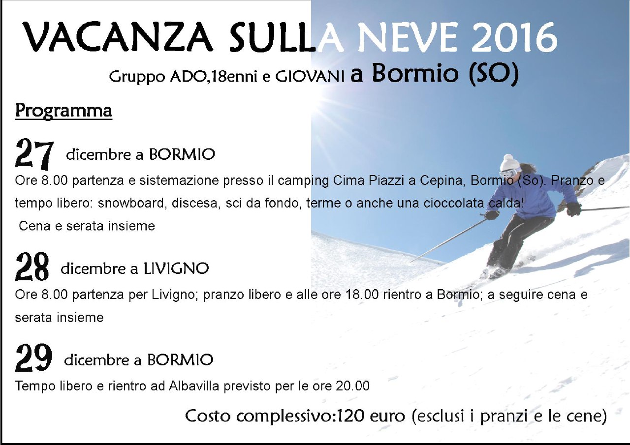 vacanza neve 2016